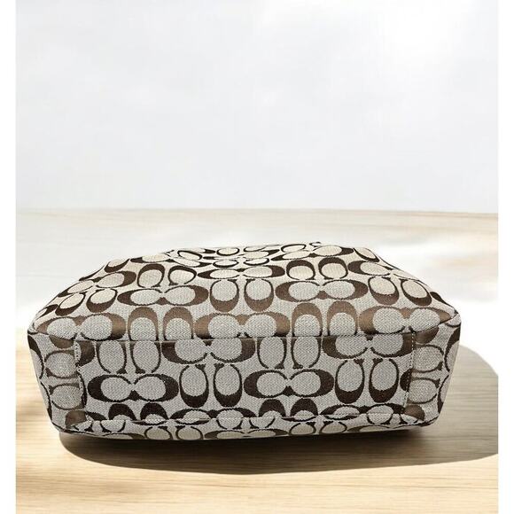 Y2K Coach F16566 Signature Jacquard North South Tote Bag & Wallet - Picture 5 of 15